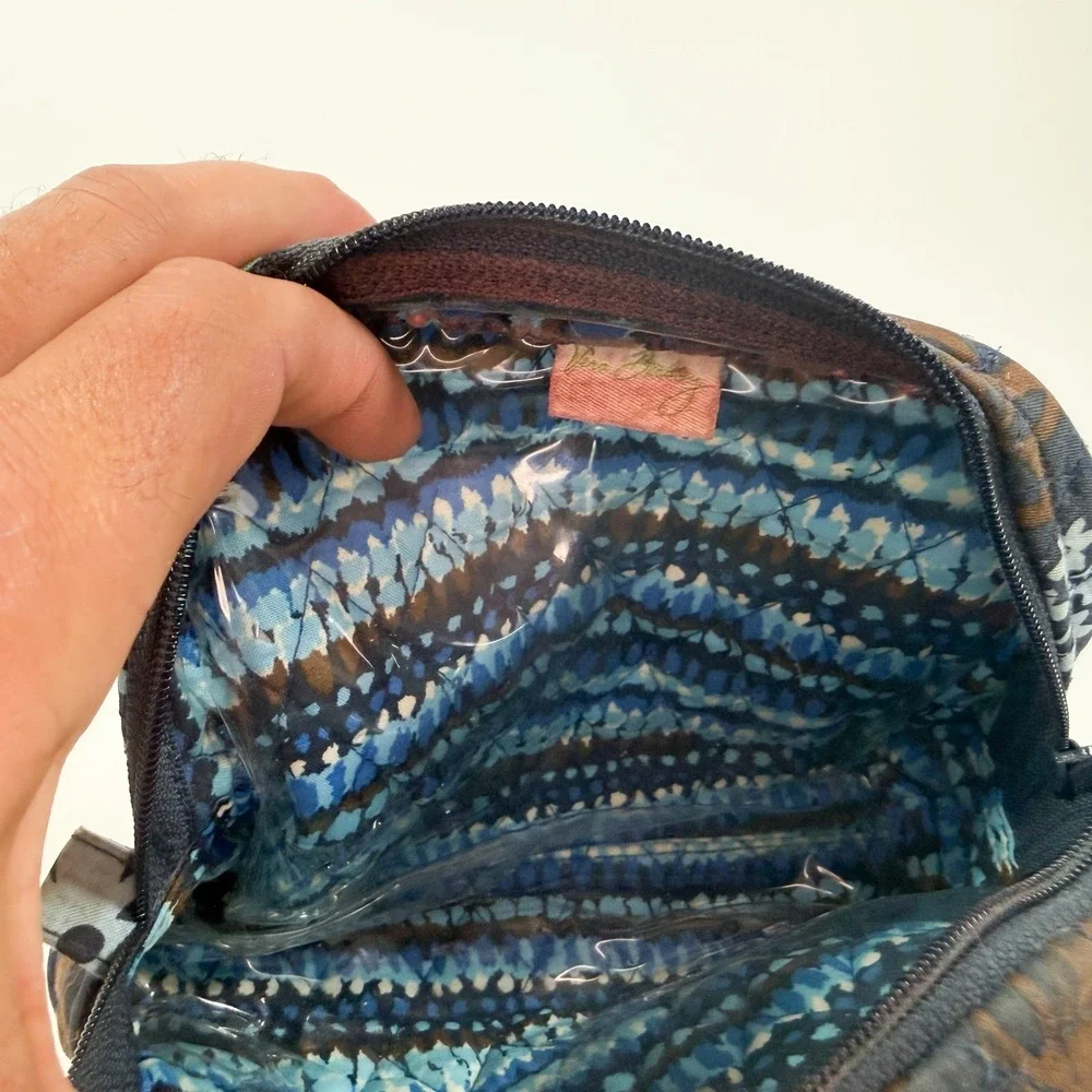 Vera Bradley Quilted Cosmetic Makeup Toiletry Bag PVC Lined‎ Floral Print